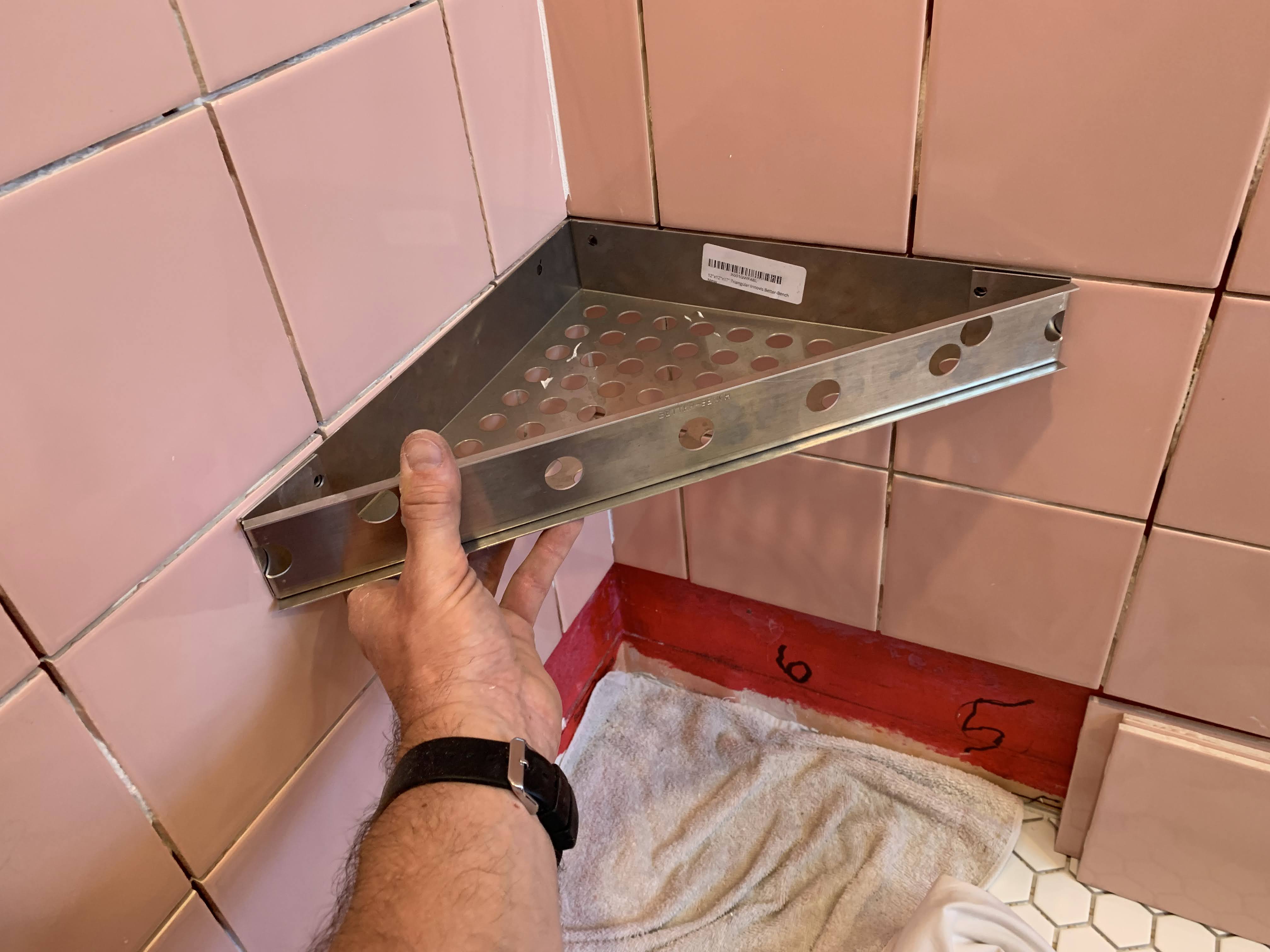 Mark E Industries Shower Corner Seat – GOOF PROOF SHOWER – Model SSCK-601